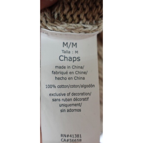 Chaps By Ralph Lauren Men’s Brown Knit Pullover Sweater Sz Medium Elbow Patches - Picture 9 of 14